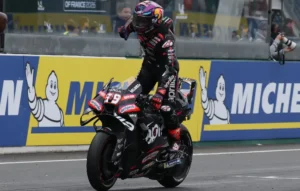 MotoGP : Jorge Martin triomphe au Mans et offre un triplé historique à Aprilia