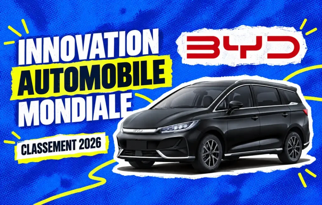 Classement 2026 : BYD prend la tête de l'innovation automobile mondiale